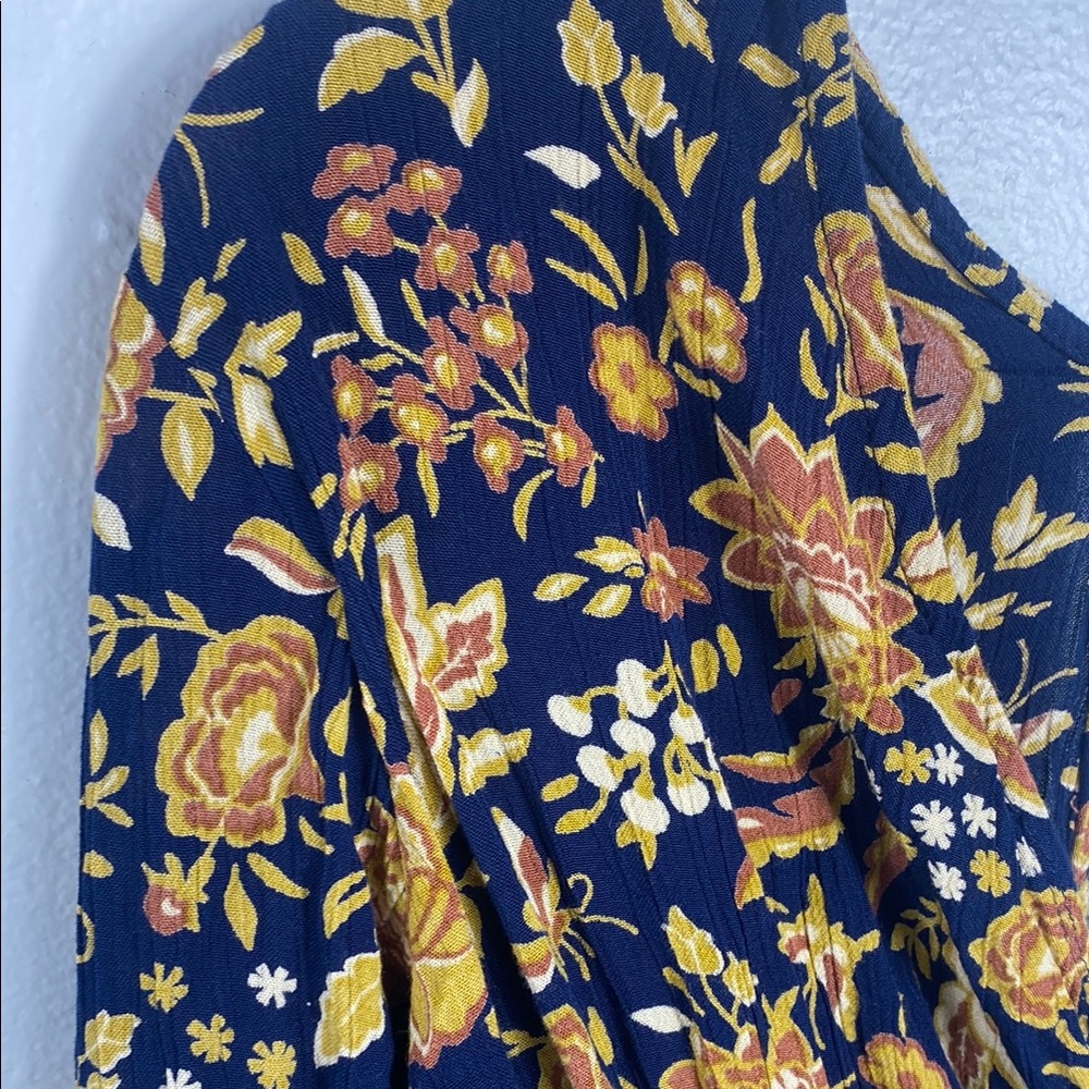 Blue Rain Bell Sleeve Blouse with Smocked Details - Picture 3 of 8